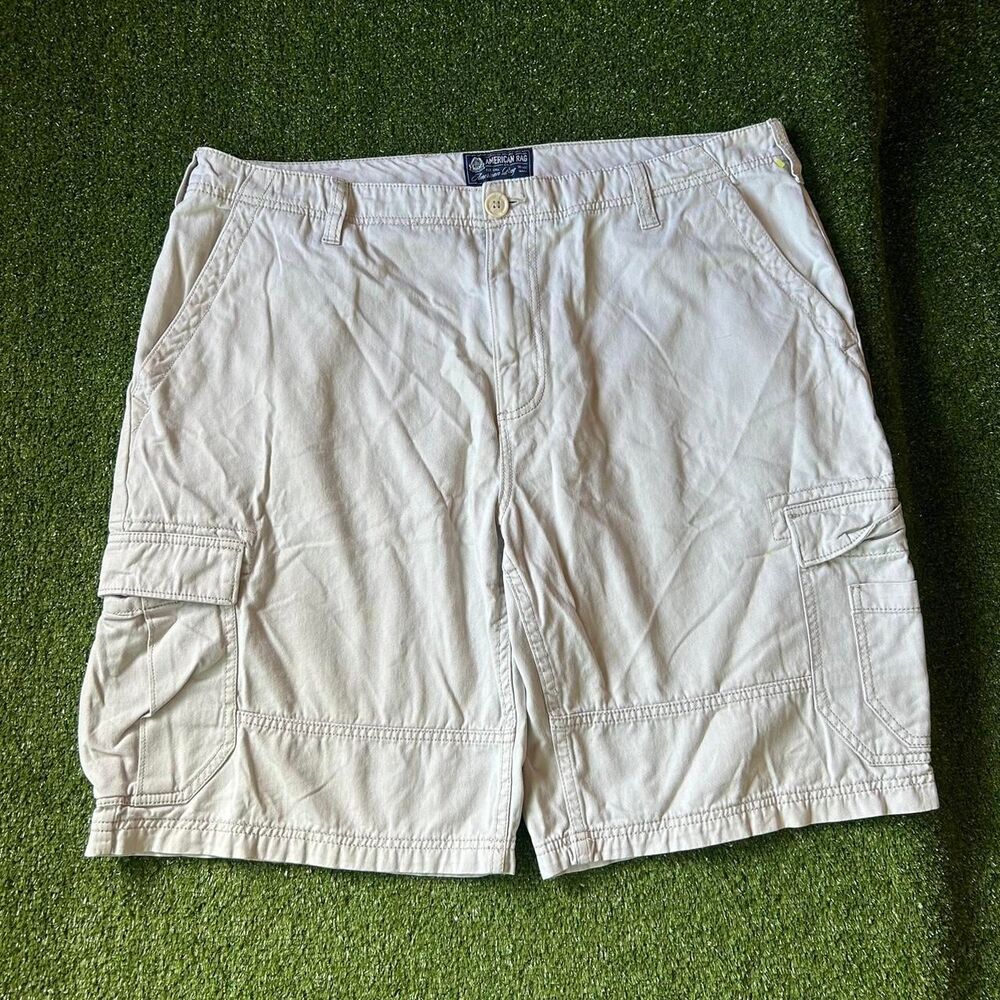 American-rag-cie Men's Cream and White Shorts